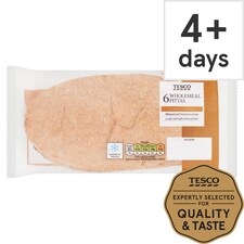 Tesco Wholemeal Pitta Bread 6 Pack Classic