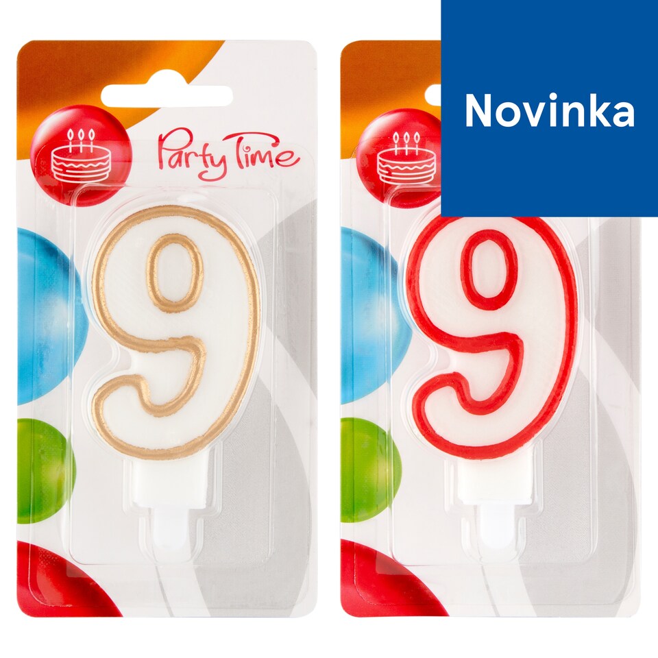 Party Time Numeral Candle Number 9