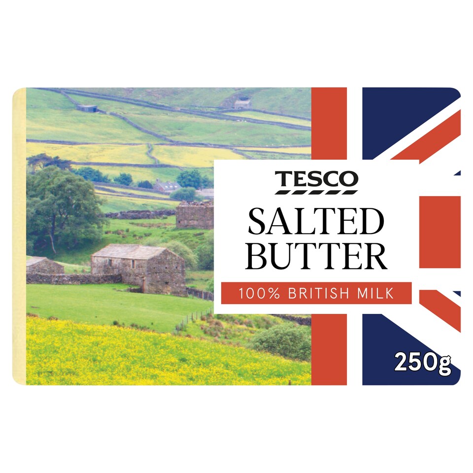 Tesco British Salted Block Butter 250G