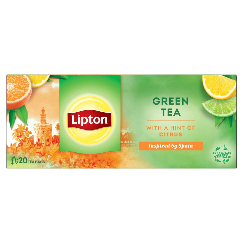 Lipton Green Tea with A Hint of Citrus 20 Tea Bags 26 g