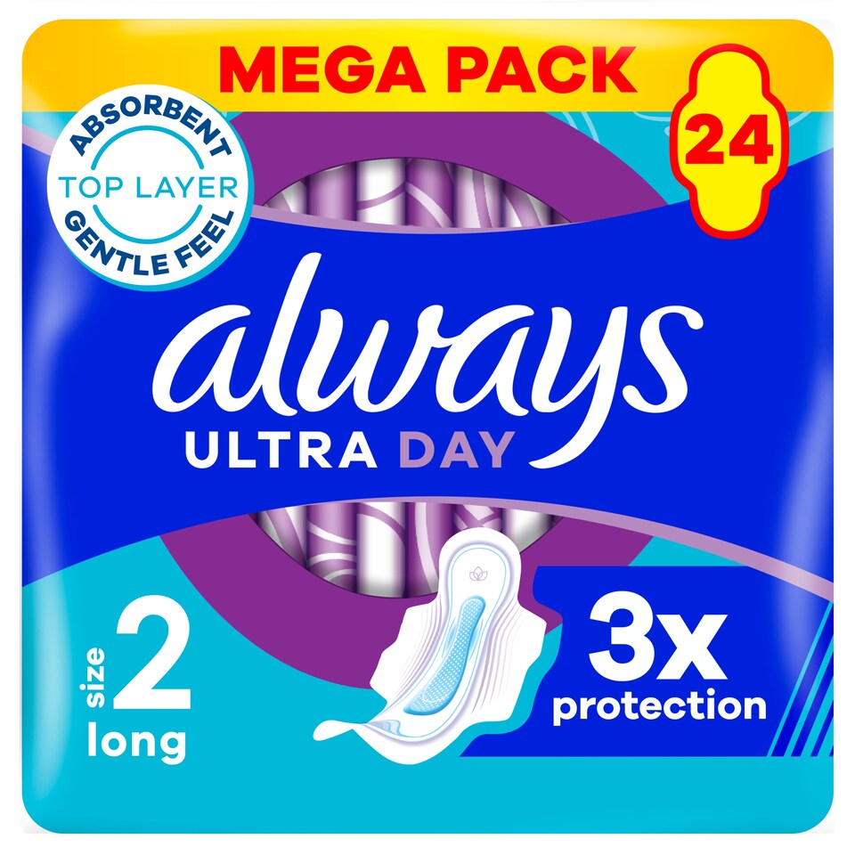 image 1 of Always Ultra Size 2 Sanitary Towels With Wings 24 Pack