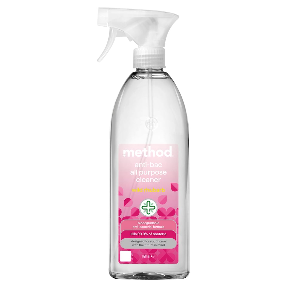 image 1 of Method Antibacterial All Purpose Cleaner Spray Wild Rhubarb 828Ml