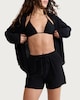image 1 of F&F Pure Cotton Double Cloth Shorts in Black
