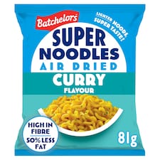 Batchelors Super Noodles Air Dried Low Fat Curry Instant Noodles 81g