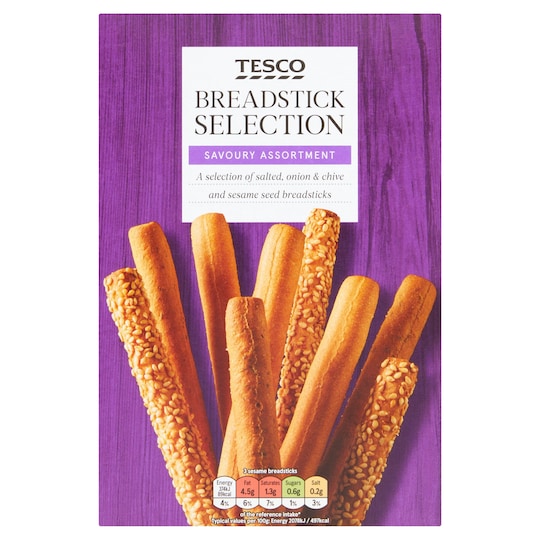 Tesco Breadstick Selection 120G Tesco Groceries