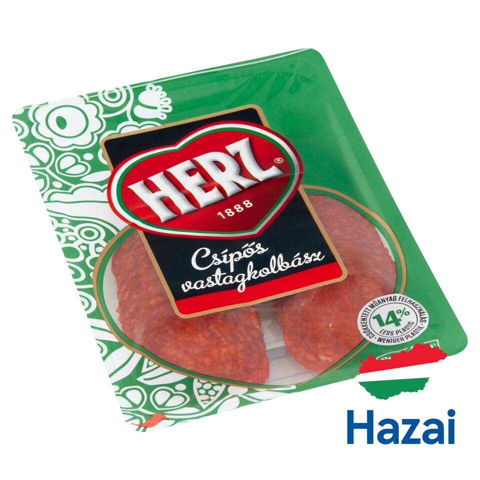 HERZ szeletelt csípős vastagkolbász 70 g