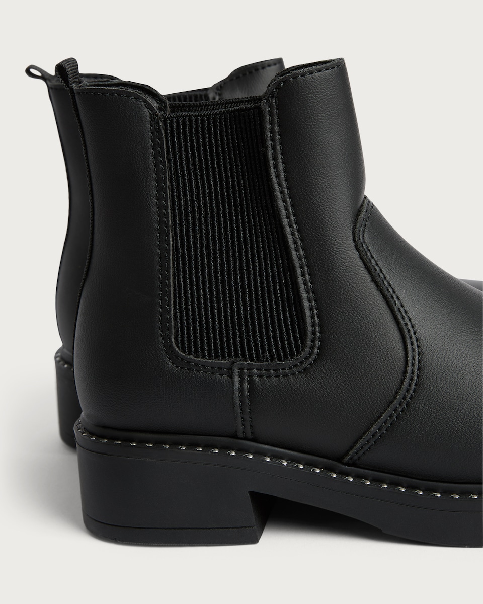 image 1 of F&F Girls Studded Sole Chelsea Boots in Black