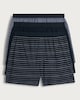image 1 of F&F 3-Pack Pure Cotton Striped Jersey Button Fly Boxers in Multi