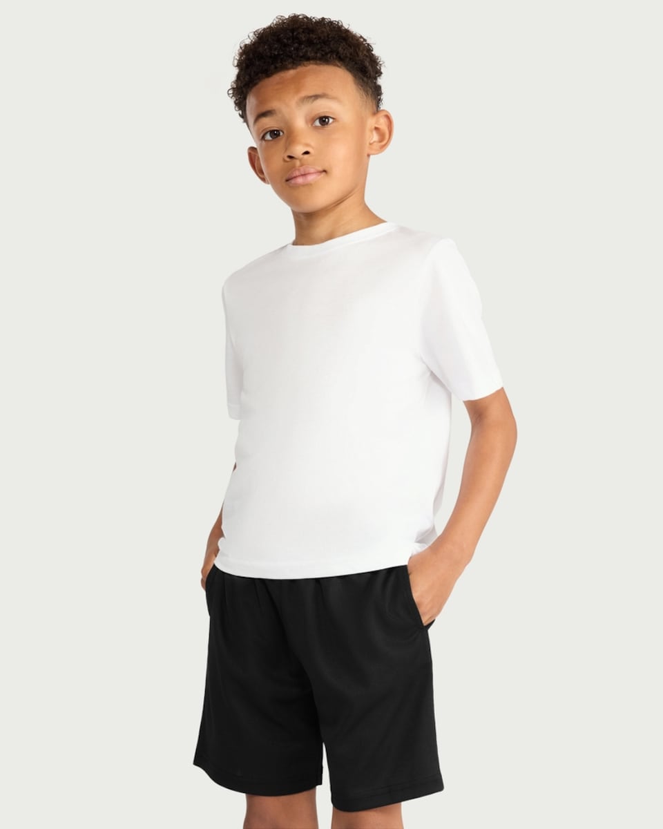 image 1 of F&F Boys School Sports Shorts in Black
