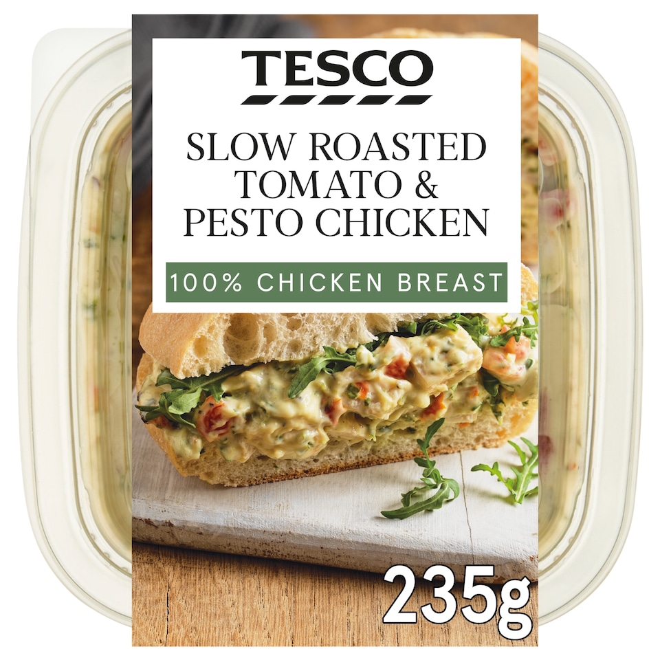Tesco Slow Roasted Tomato & Pesto Chicken Sandwich Filler 235g
