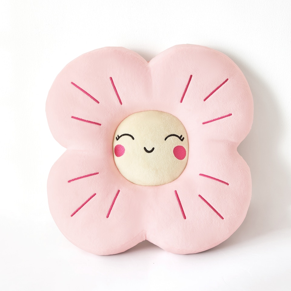 F&F Home Pink Flower Face Shaped Cushion
