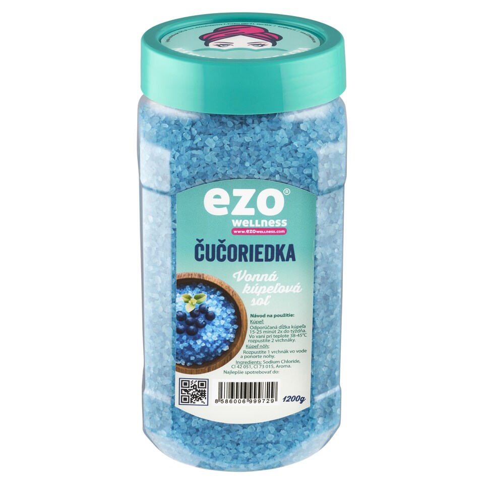 obrázok 1 z Ezo Wellness čučoriedka vonná kúpeľová soľ 1200 g