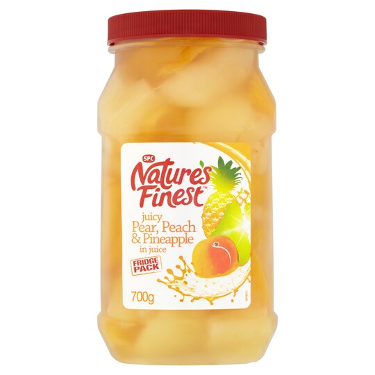 Natures Finest Peach Pear And Pineapple In Juice 700G Tesco Groceries