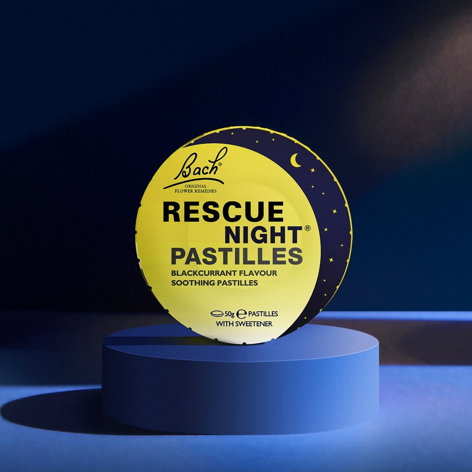 image 1 of Bach Rescue Night Pastilles Blackcurrant Flavour 50g