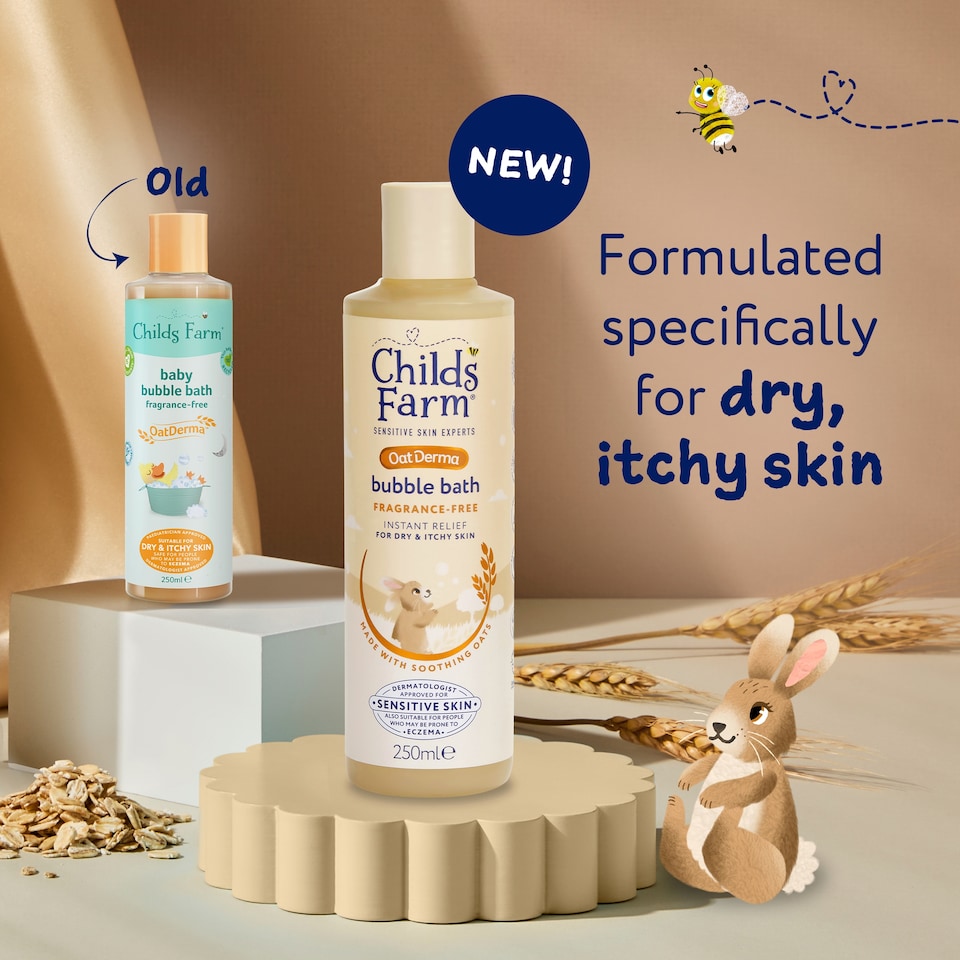 image 1 of Childs Farm OatDerma Bubble Bath Fragrance-Free 250ml