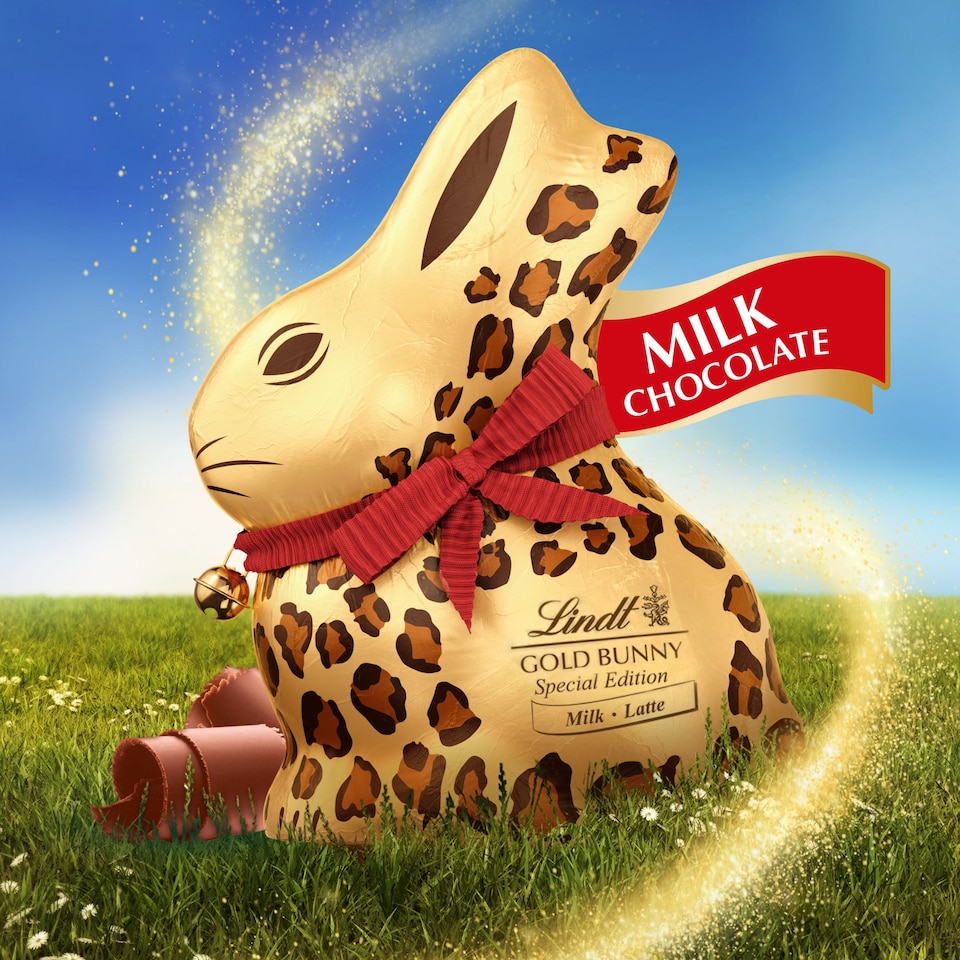 image 1 of Lindt Gold Bunny Milk Chocolate Animal Print 100G