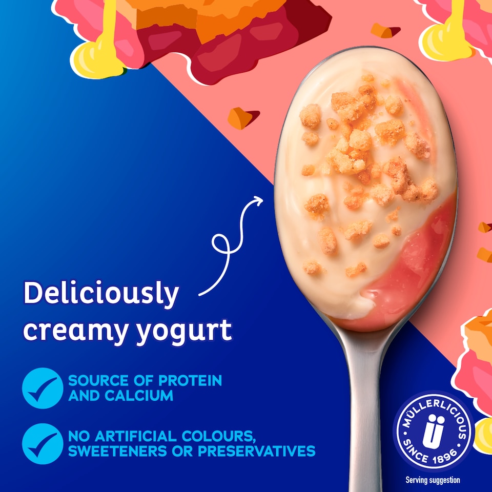 image 1 of MULLER CORNER ORIGINALS RHUBARB CRUMBLE 4X124g