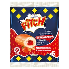 Brioche Pasquier Pitch Strawberry Brioche Roll 6 Pack 225g