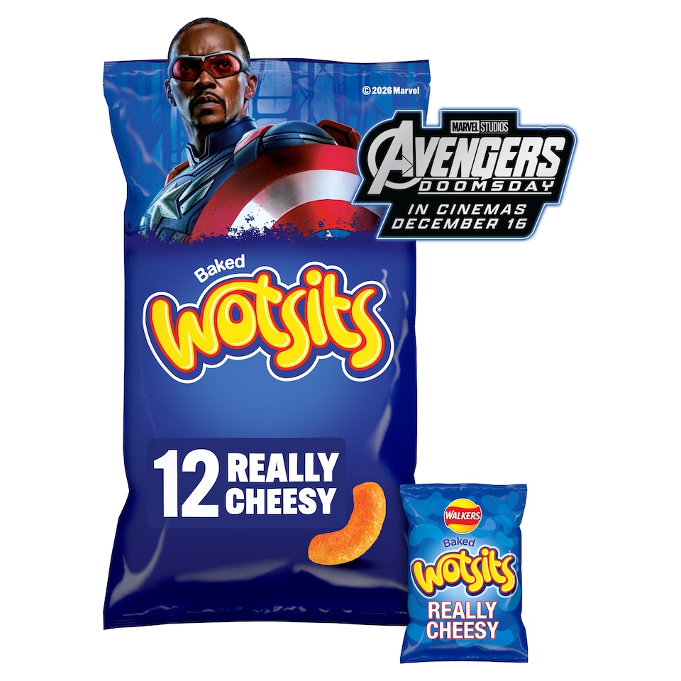 image 1 of Walkers Wotsits Cheese Multipack Crisps 12x16.5g