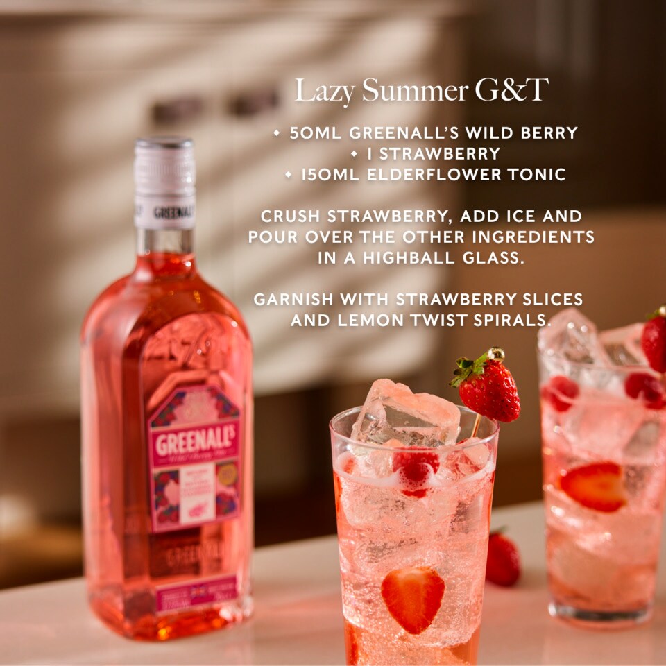 image 1 of Greenall's Wild Berry Pink Gin 70Cl