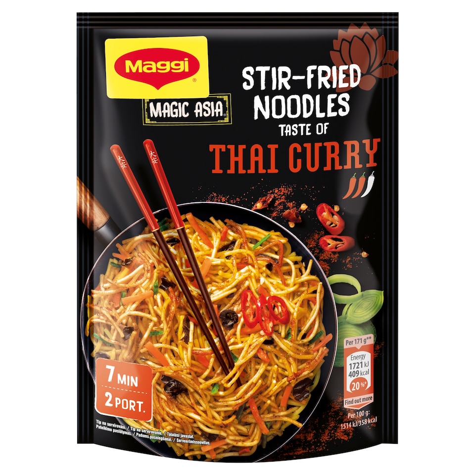 Maggi Magic Asia pikáns tészta thai curry-vel 128 g