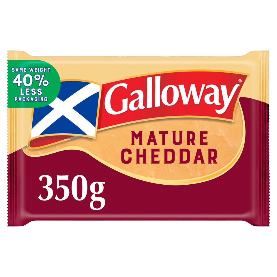 Galloway Mature Scottish Coloured Cheddar Cheese 350g 