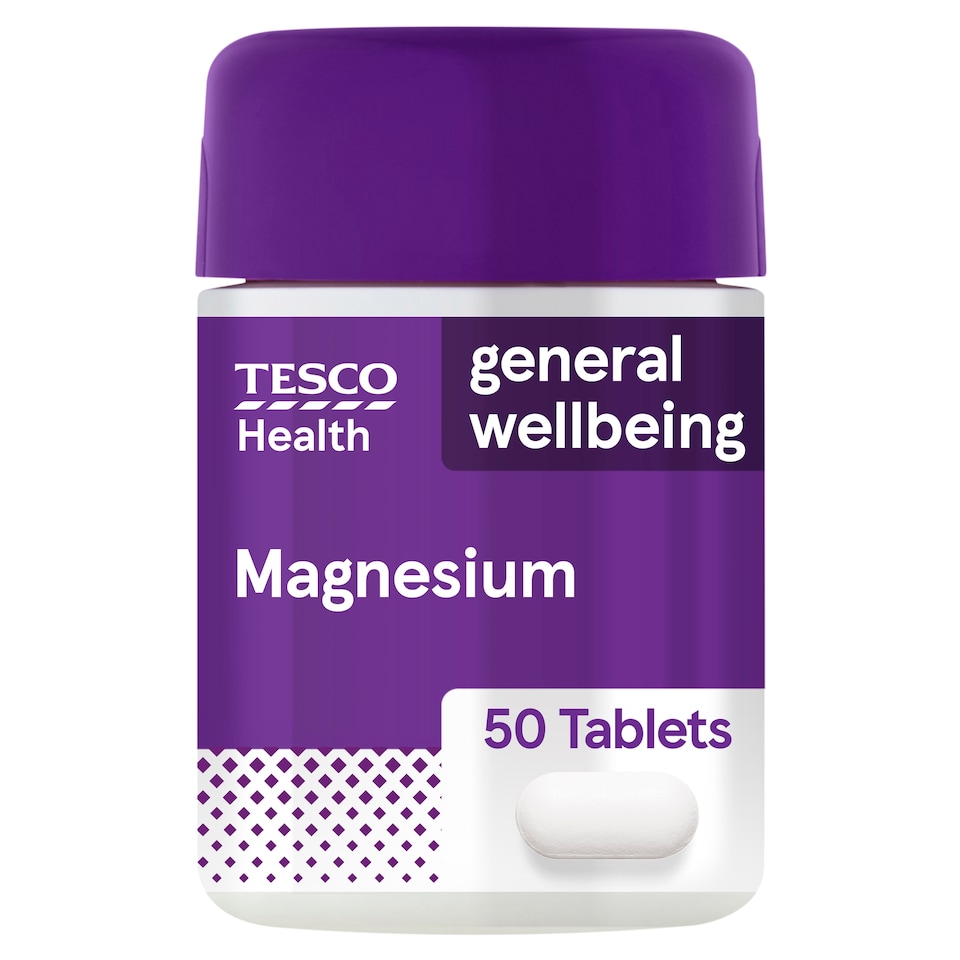 Tesco Health Magnesium and Vitamin B6 Tablets 375Mg 50s