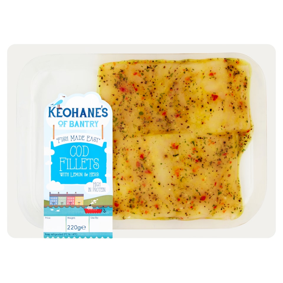 Keohanes Cod Fillet Wth Lemon And Herb Marinade 220G