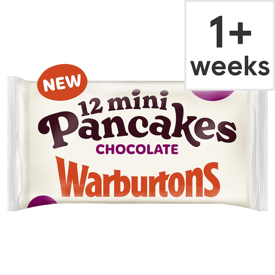 Warburtons Chocolate Mini Pancakes 12 Pack