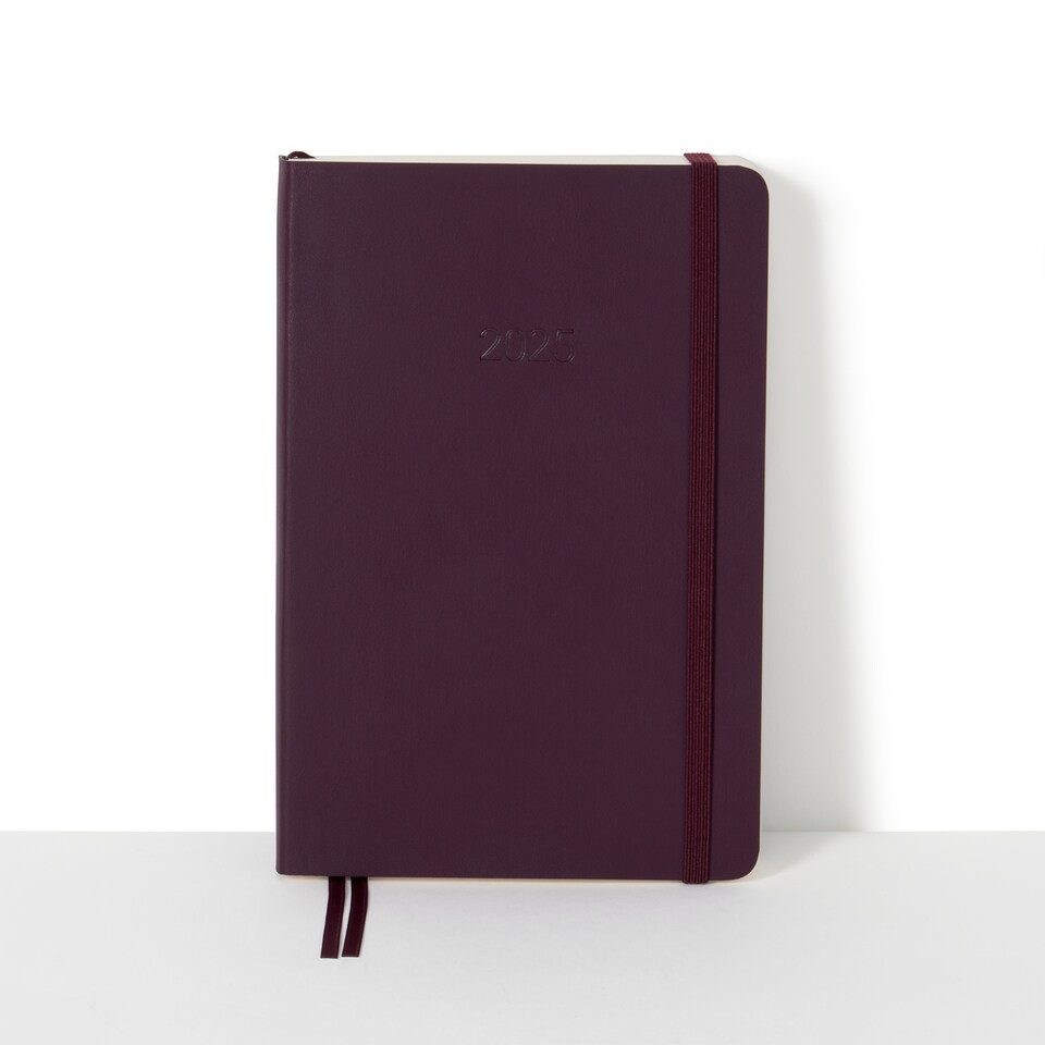 image 1 of Agenzio Soft Touch Medium 2025 Diary Beetroot