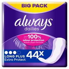 Always Dailies Extra Protect Long Plus Panty Liners 44 Pack