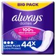 image 1 of Always Dailies Extra Protect Long Plus Panty Liners 44 Pack