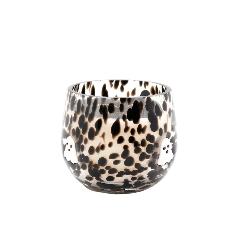 F&F Home Halloween Confetti Glass Ghost Candle 180G
