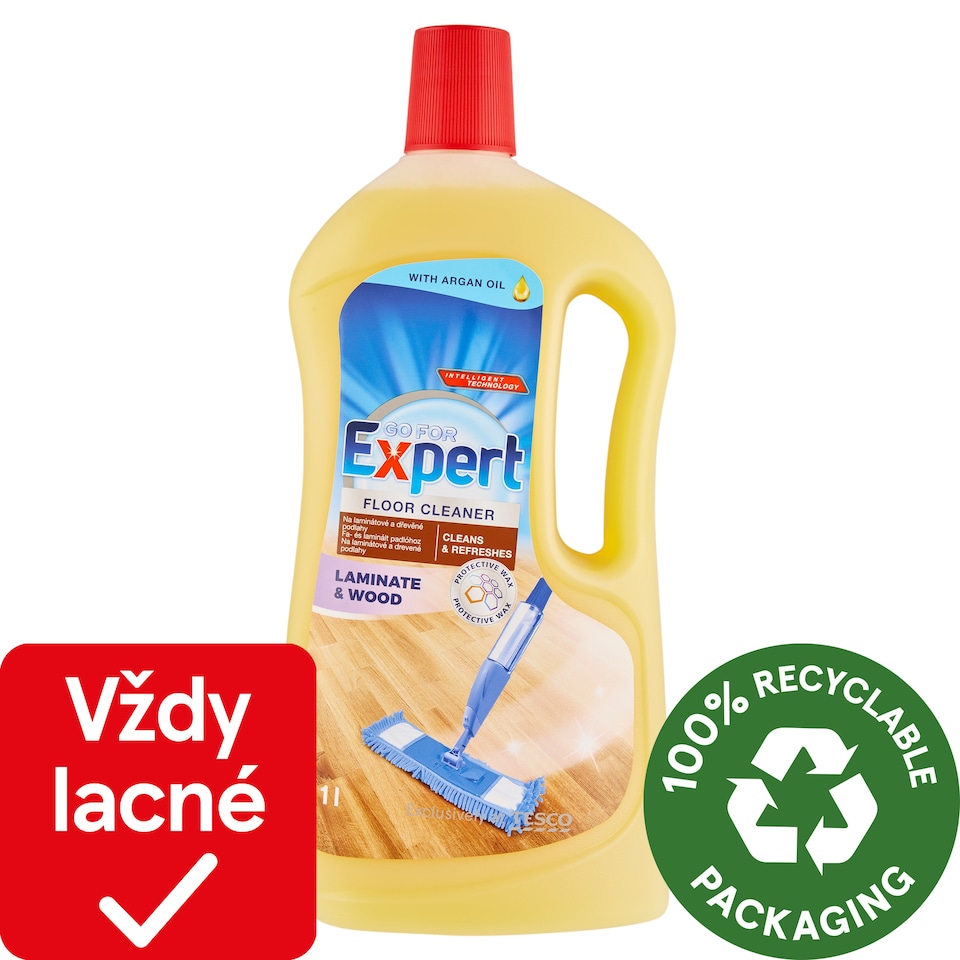 Go for Expert Laminate & Wood Floor Cleaner with Argan Oil 1 L