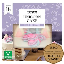 Tesco Unicorn Cake - Vanilla and Raspberry