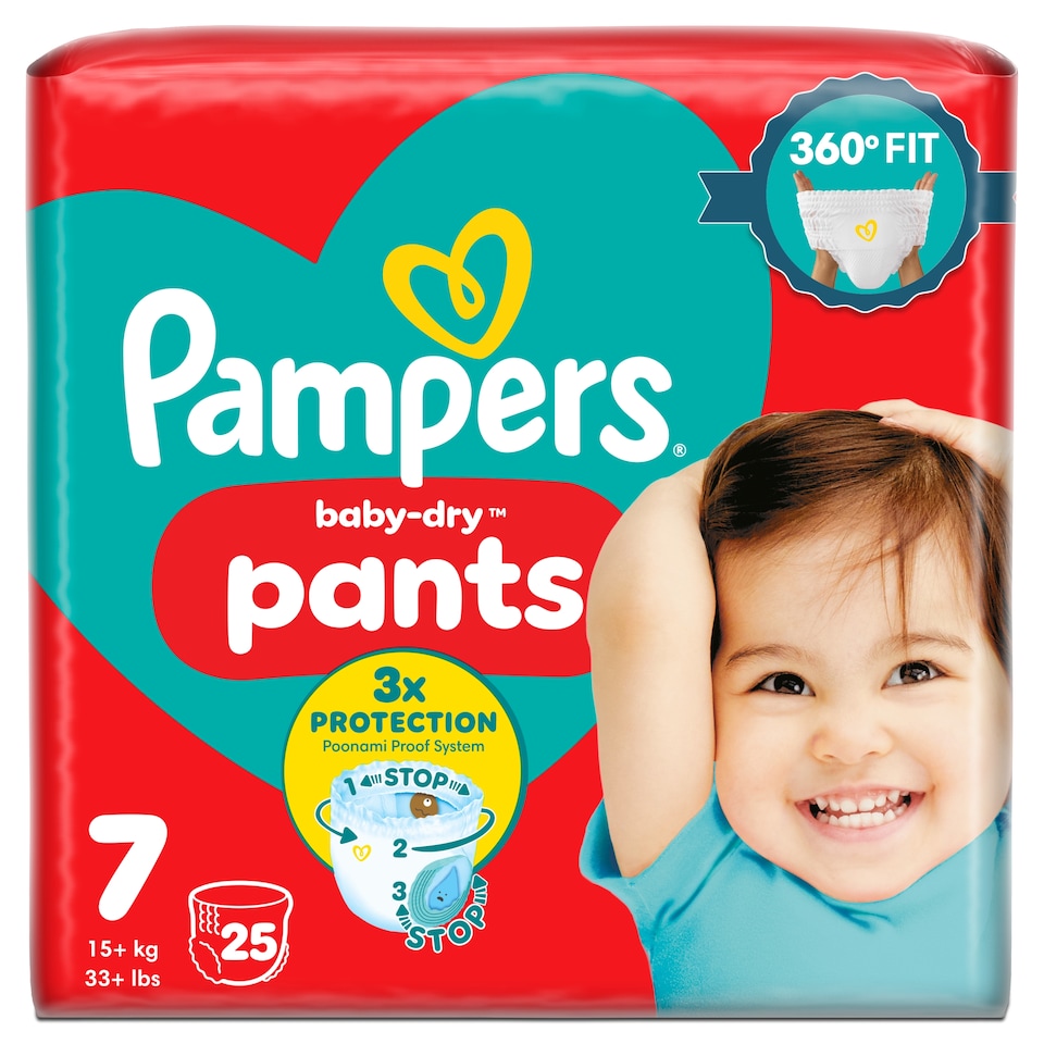 image 1 of Pampers Baby-Dry Nappy Pants Size 7 25 Pack