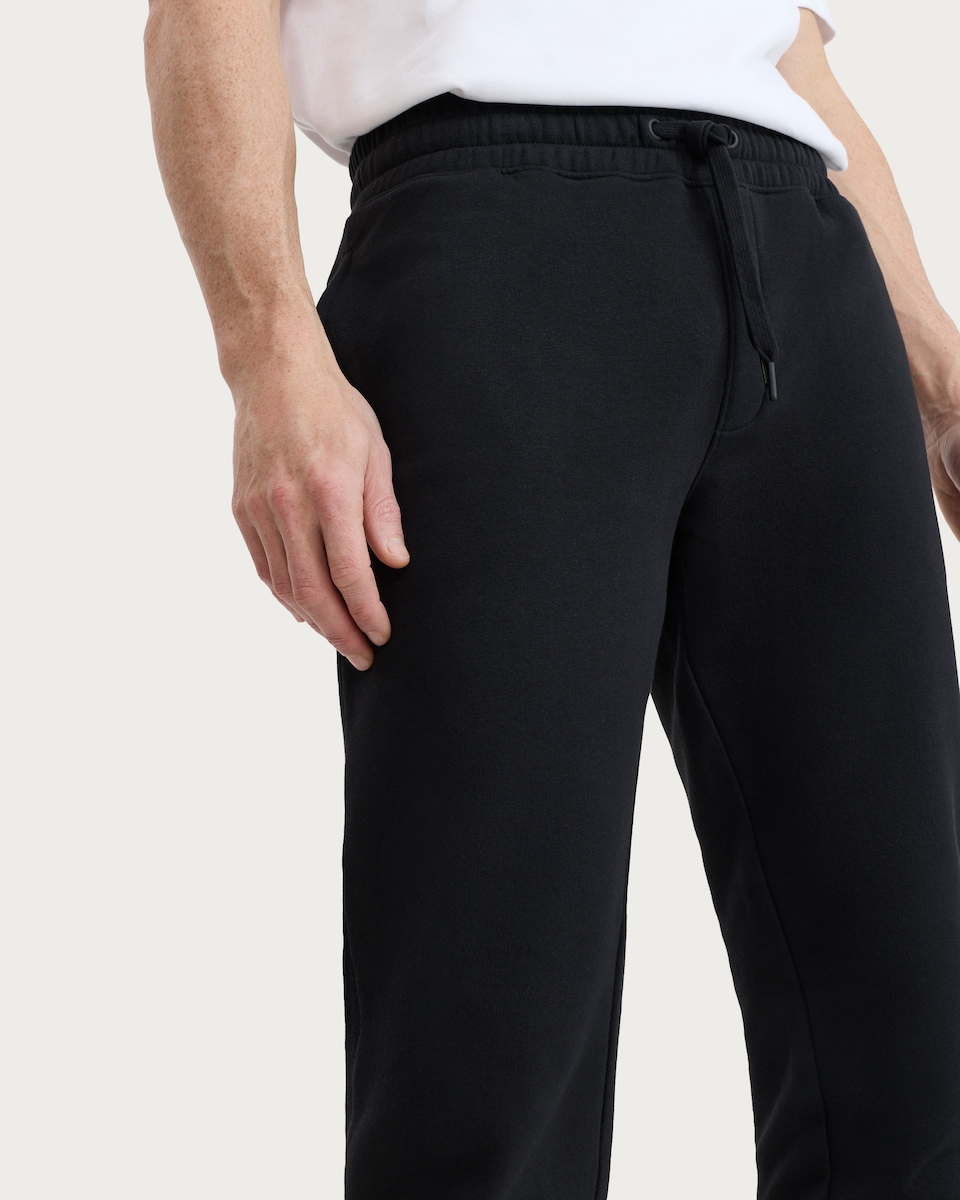 image 1 of F&F Cotton Rich Cuffed Drawstring Joggers in Black