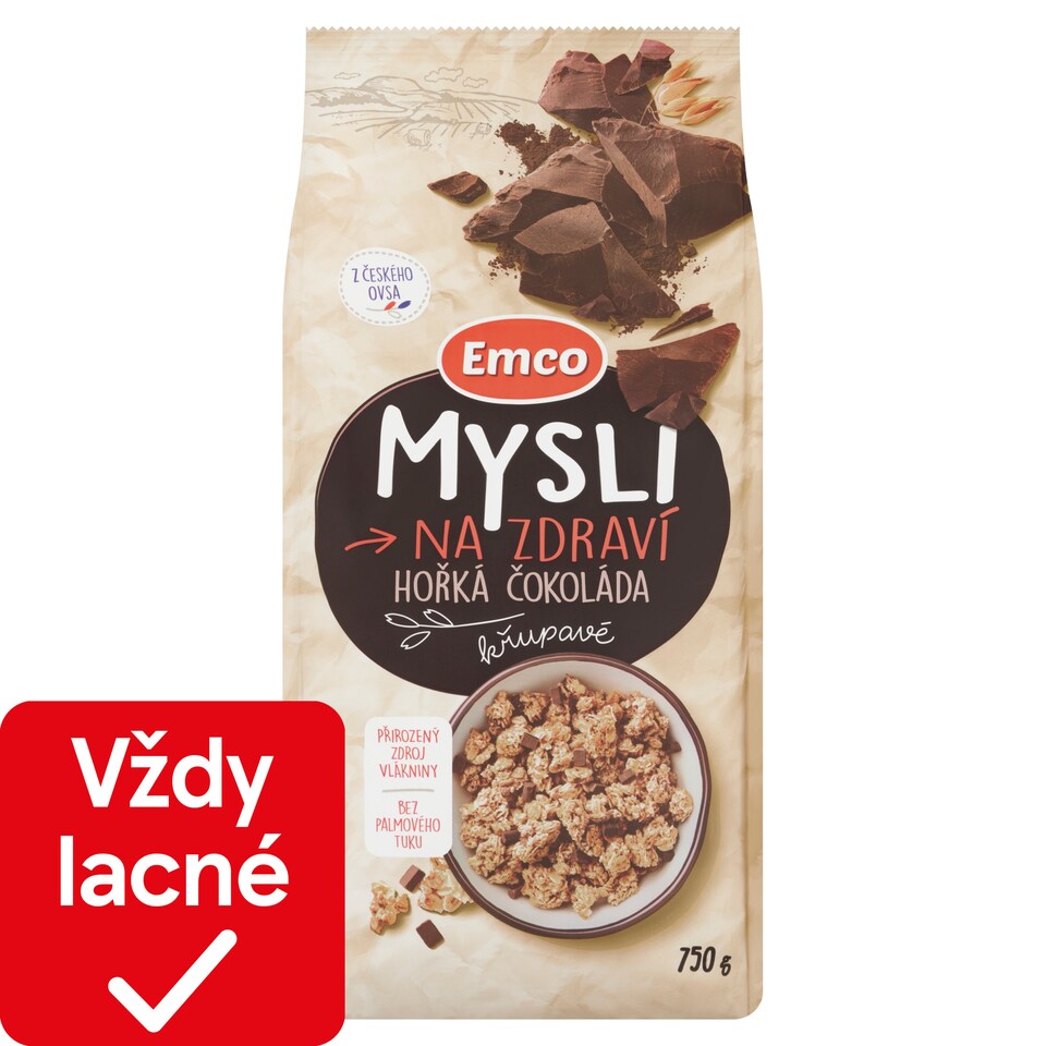 Emco Mysli Crunchy Dark Chocolate 750 g