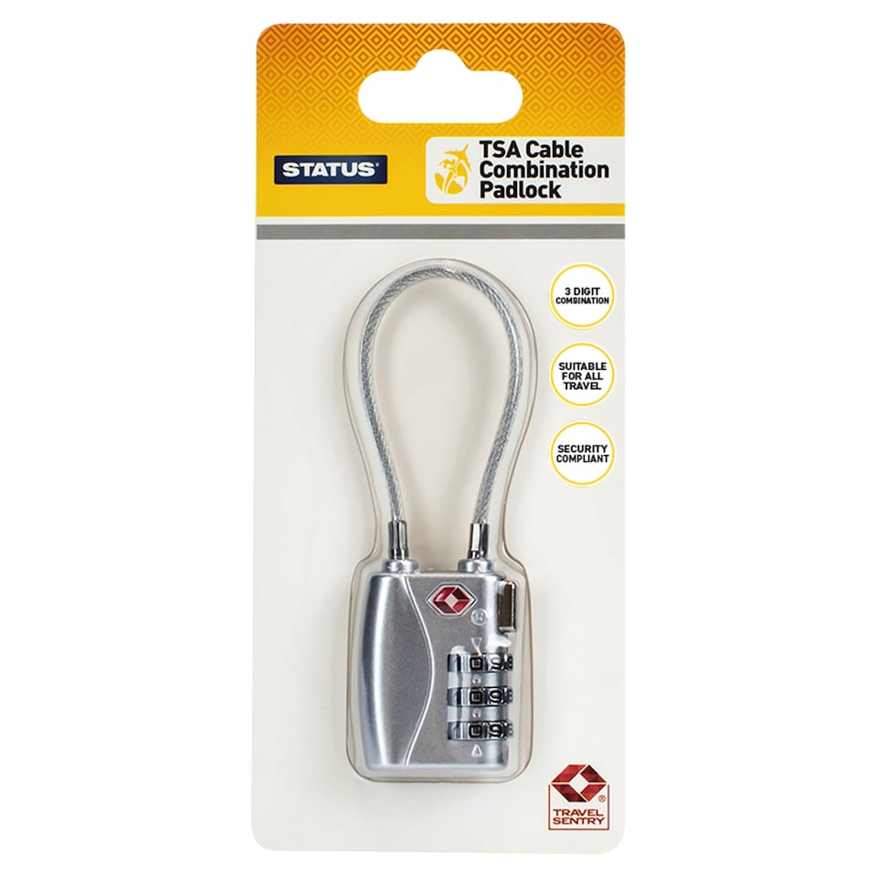 Status Tsa Cable Combination Travel Padlock