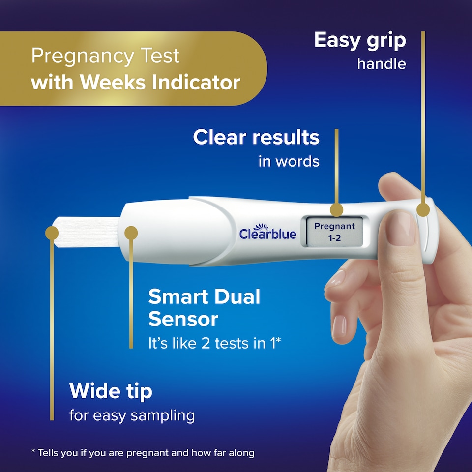 image 1 of Clearblue Triple Check & Date Pregnancy Test Combo Pack with 3 Tests
