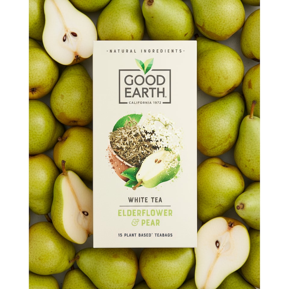 image 1 of Good Earth White Tea Elderflower & Pear 15 Tea Bags 18g