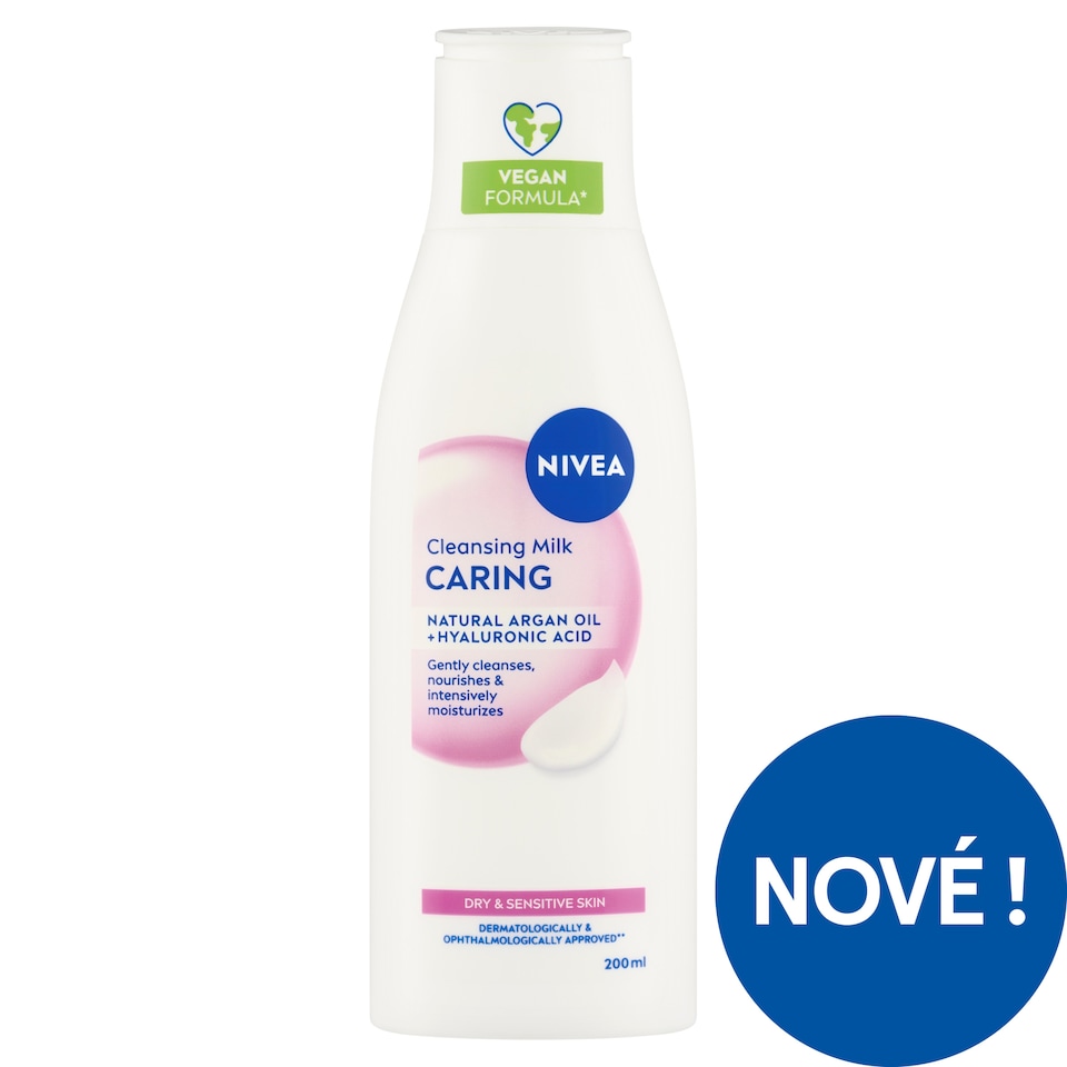 Obrázek 1 pro produkt Nivea Pečující čisticí pleťové mléko pro suchou a citlivou pleť 200ml