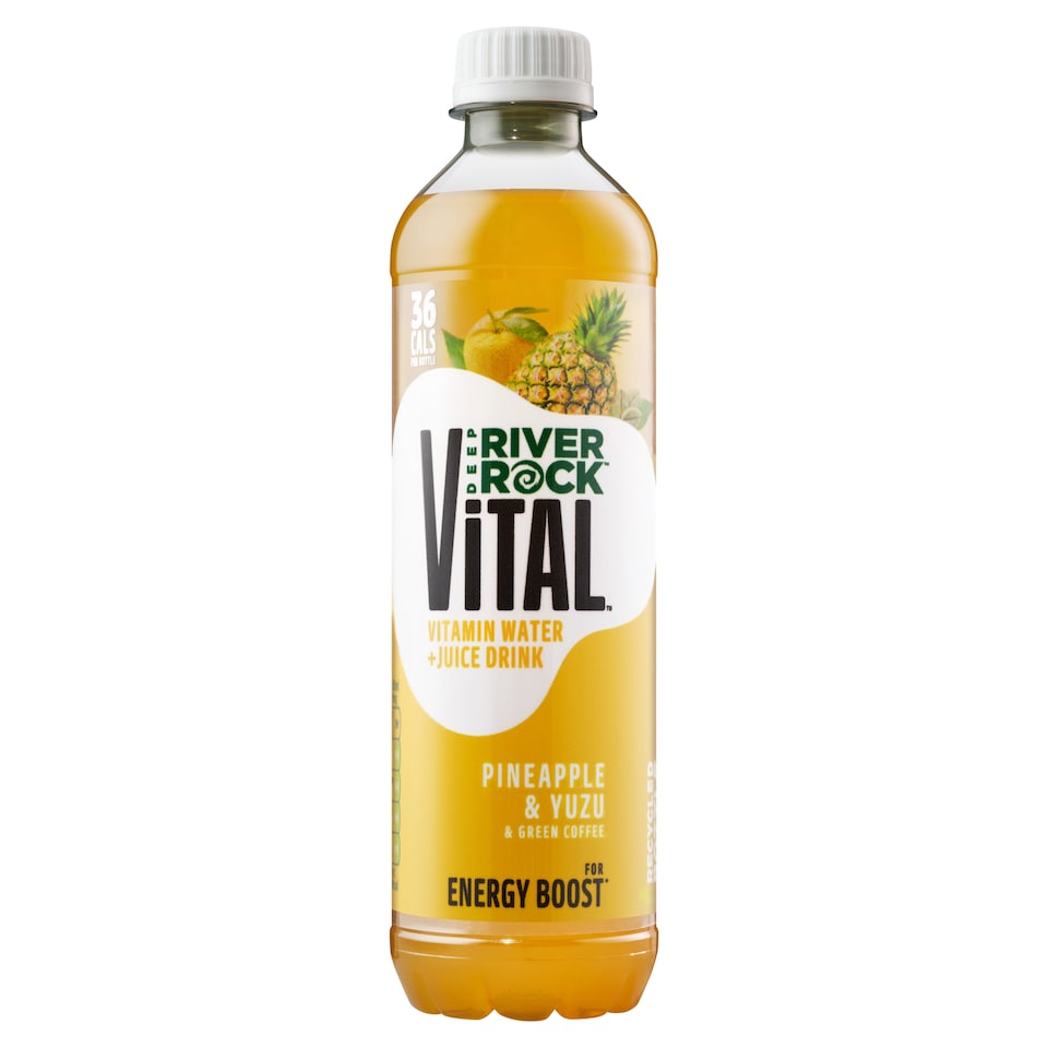 DEEP RIVER ROCK VITAL VITAMIN WATER & JUICE DRINK PINEAPPLE YUZU & GREEN COFFEE 450ML