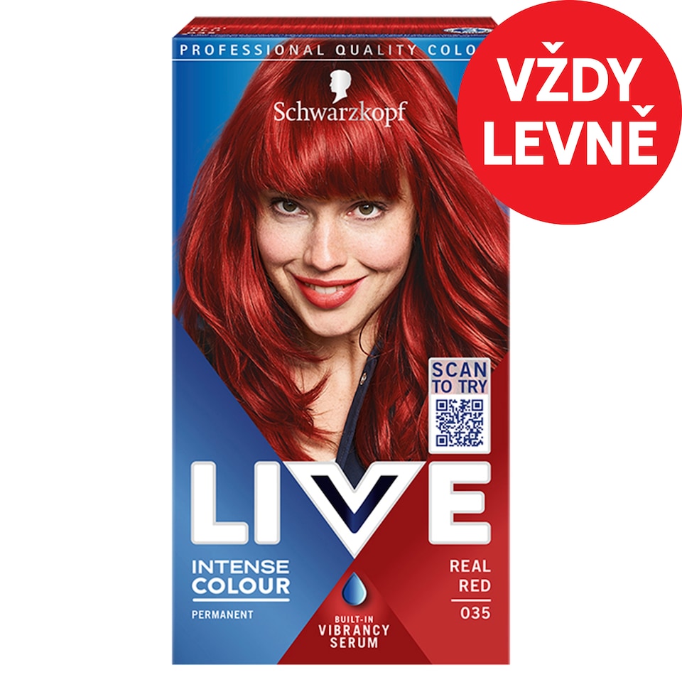 Obrázek 1 pro produkt Schwarzkopf Live Intense Colour barva na vlasy Pravá červená 035