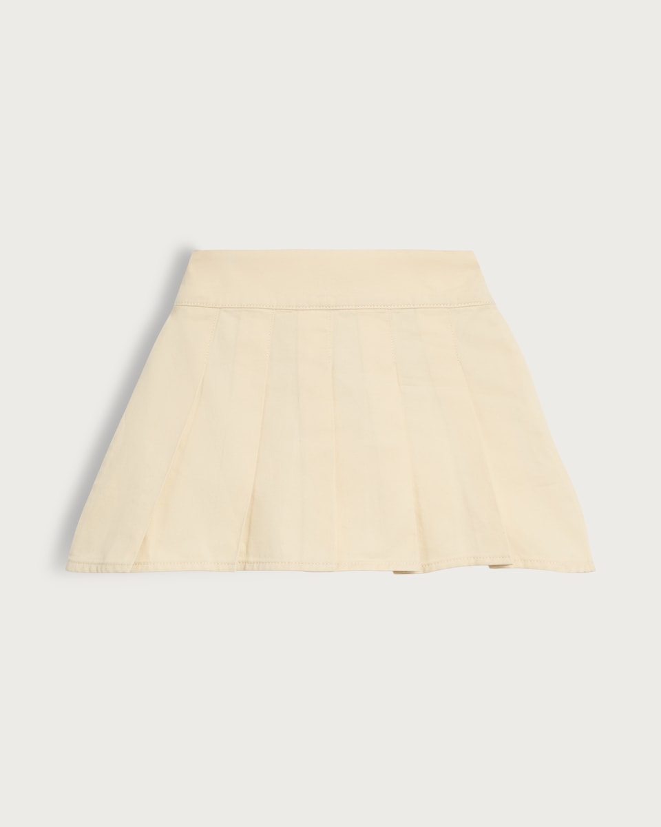 image 1 of F&F Girls Pleated Skirt in Cream
