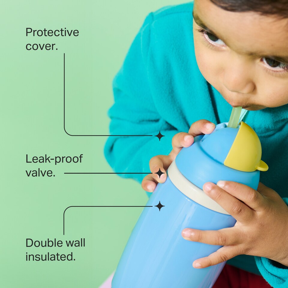 image 1 of Tommee Tippee Insulated Straw Cup 266Ml 12M+ Assorted