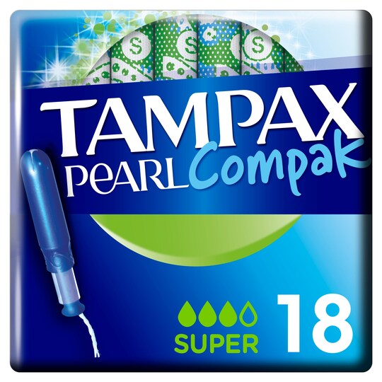image 1 of Tampax Pearl Compak Super Applicator Tampons 18