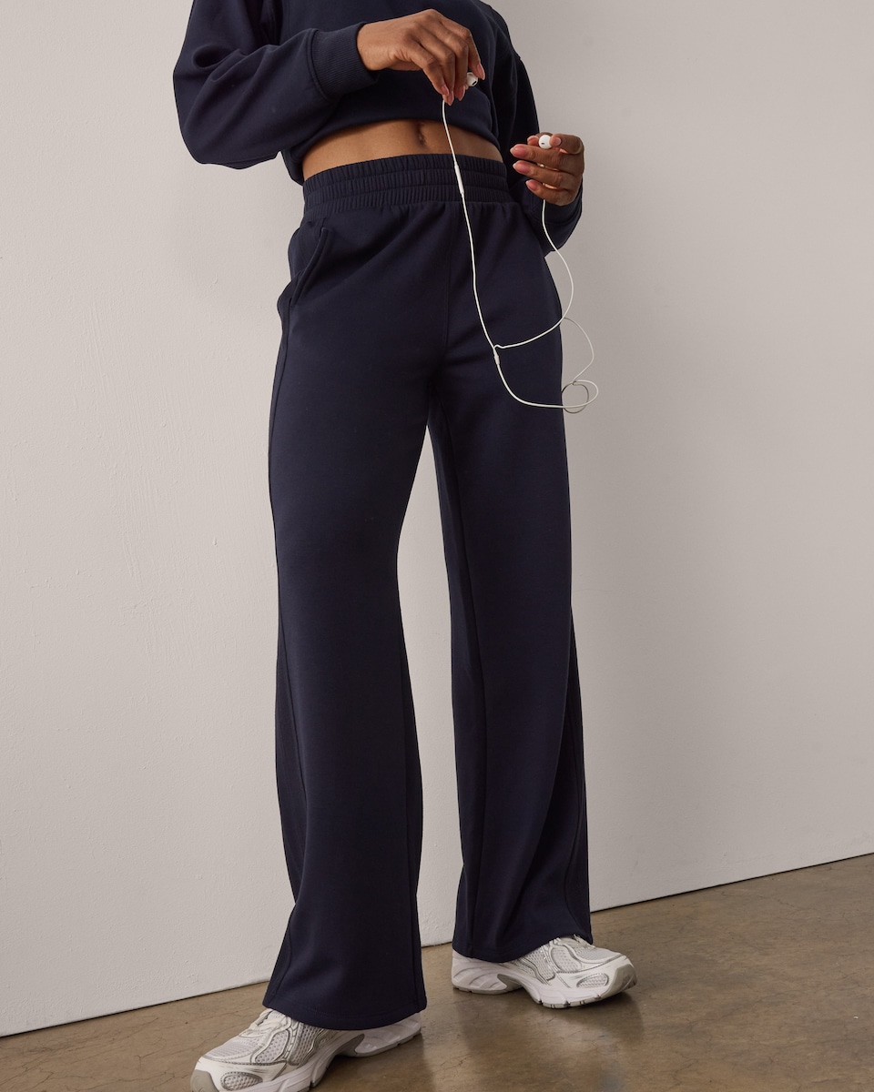 image 1 of F&F Active Wide Leg Joggers in Navy