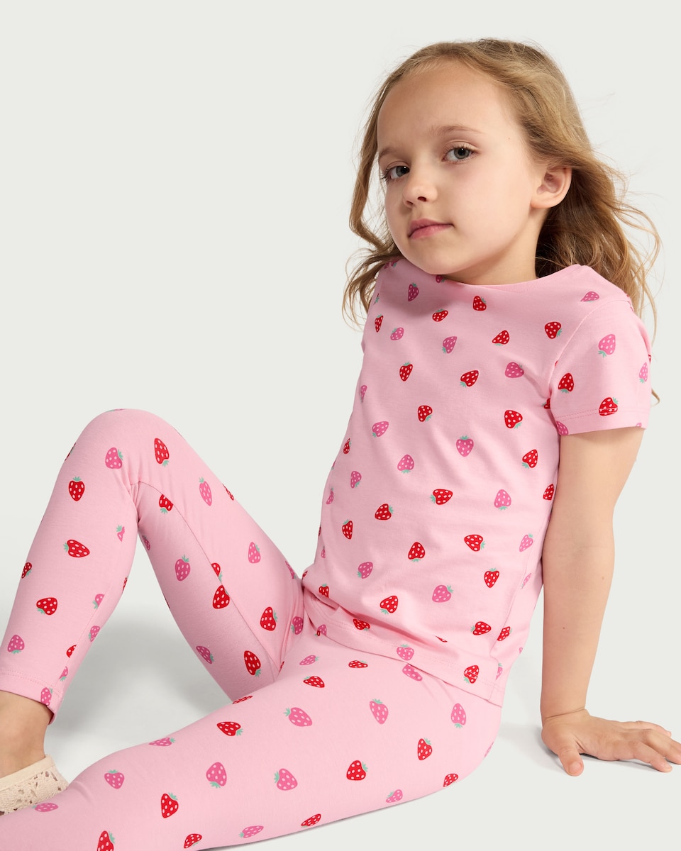 image 1 of F&F Girls 5-Pack Pure Cotton T-Shirts in Multi Pink