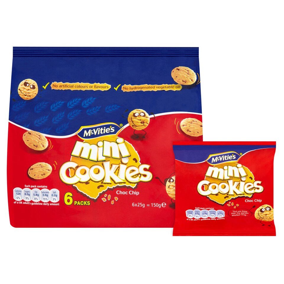 image 1 of Mcvities Mini Chocolate Chip Cookies 6X25g